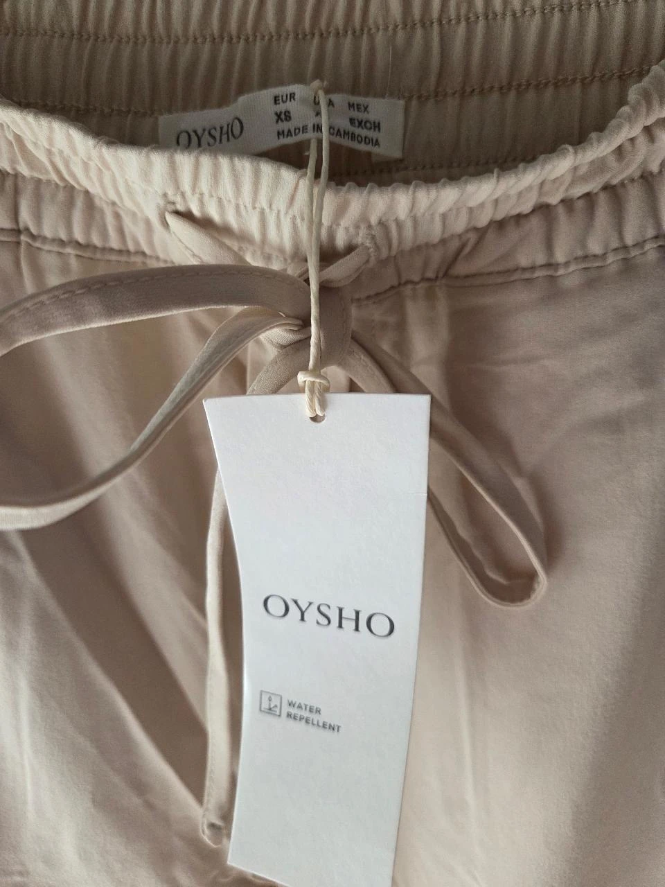 Cream fluid wide-leg trousers Oysho casual chic loungewear – Size XS–New – photo 3